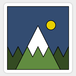 Mountain Scene Sticker